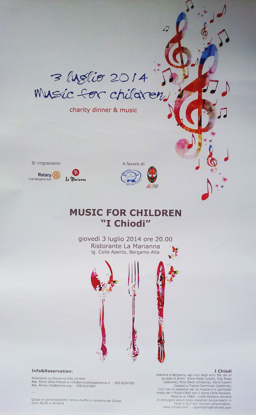 3 Luglio 2014 - Music For Children - Charity Dinner & Music